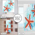 thumbnail image 6 of Starfish Shower Curtains for Bathroom Starfish and Seashells Coastal Shower Curtain Ocean Themed Underwater Marine Bathtub Decor Waterproof Fabric Bath Curtain with 12 Hooks, 72''''x 72'', 6 of 6