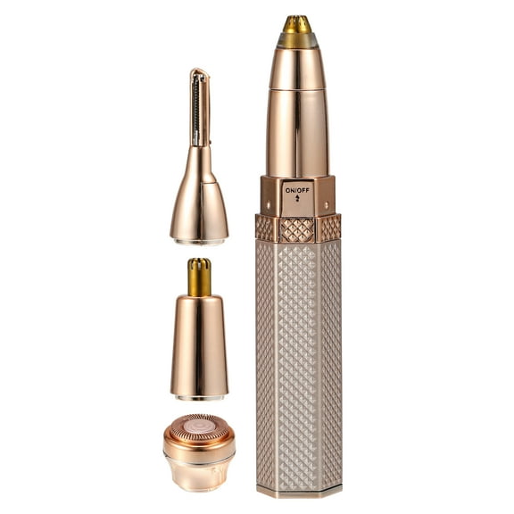 Unique Bargains Eyebrow Trimmer Facial Hair Removal for Women 4 in 1 Trimmer Nose Hair Trimmer USB Rechargeable