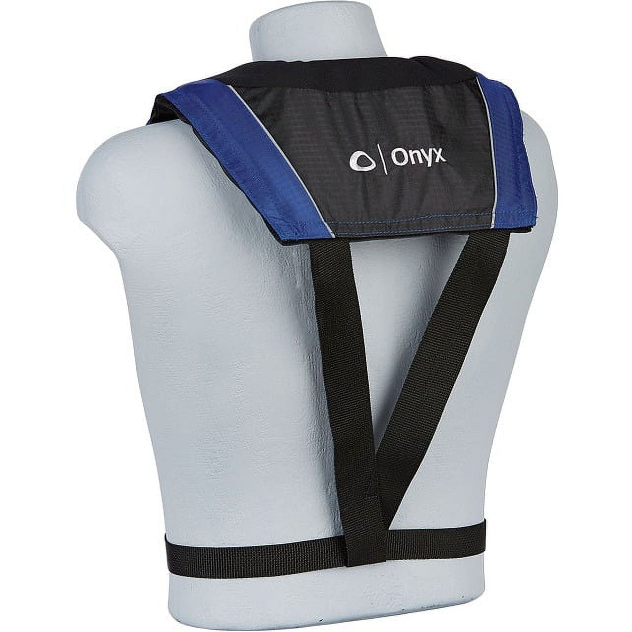 Onyx Outdoors Adult Auto/Manual Inflatable Life Jacket, Blue