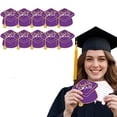 thumbnail image 3 of SMKE High School Grad Gift,Sparkle Grad Cap Card,Graduation Thick Gift Card,Milestone Congrat Card,50Pack Graduation Cap Greeting Cards 5.9x5.9"Purple Mortarboard Shape,Bulk Set for Grad Party Favors, 3 of 5