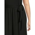 thumbnail image 2 of Terra & Sky Women's Plus Size Belted Knit Tank Dress, 2 of 5