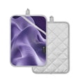 thumbnail image 2 of Two Pieces Of Square Heat Insulation Pad Oven Mitts 7x9.8 Inch Oven Microwave Kitchen Cooking Baking Beautiful Cartoon Purple Curve, 2 of 7