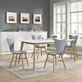 thumbnail image 2 of Modern Contemporary Urban Design Dining Kitchen Room Side Chair, Set of Four, Wood, Grey Gray, 2 of 5
