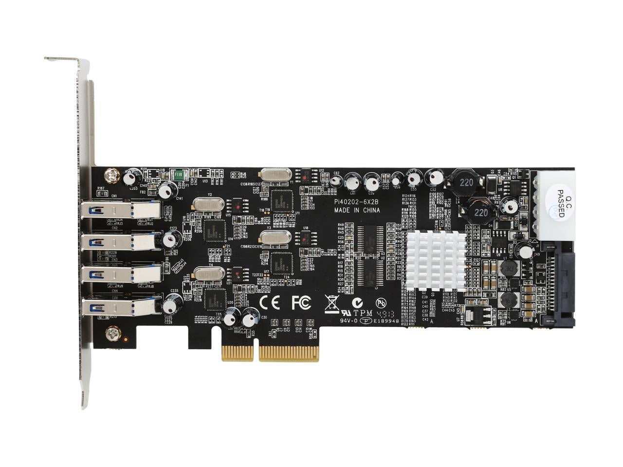 4PORT PCIE USB 3.0 CONTROLLER CARD W/ 4 INDEPENDENT CHANNELS