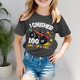 thumbnail image 2 of Rhuody T-Shirt de Printemps pour Fille à Manches Courtes avec Imprimé de Lettres, Col Rond, Haut Adorable, Gris, 3-4 Ans, 2 of 5