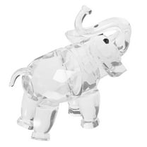 Glass Elephant Figurine Cute Animal Statue Animal Ornament Glass Animal Figurine