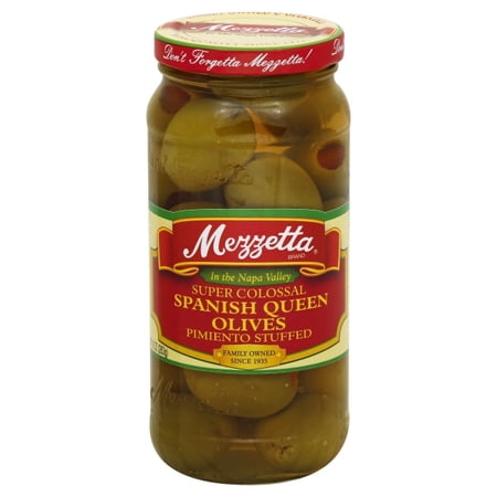 (6 Pack)Mezzetta Super Colossal Pimiento Stuffed Spanish Queen Olives  10 oz.