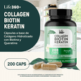 thumbnail image 4 of Suplemento Alimenticio LIFE 360+ Colágeno Biotina Queratina 200 Cápsulas, 4 of 7