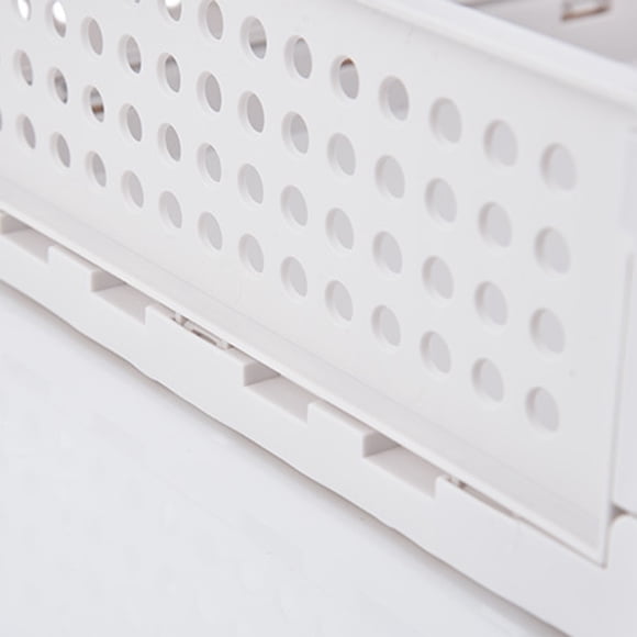 Stackable Storage Basket Plastic Large Open Drawer Wardrobe Cloth Container for Bedroom Living Room Offwhite