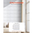 thumbnail image 5 of 3D Wall Panels 33 Pack 11.81x11.81 Inch PVC Modern Art Minimalist Diamond Tiles 32 Sq Ft Coverage Accent Wall Panel Interior Home Decor for Ceiling Bedroom Living Room Gaming Room Matte White, 5 of 6