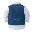 thumbnail image 6 of MSemis Boys 4PCS Formal Suit Shirt with Bowtie Vest and Long Pants Set for Wedding, 6 of 6