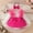 Hot Pink, variant on SERTG Girls' Fall Winter Ribbed Bodysuit Set 2-Piece Long Sleeve with Sheer Tiered Skirt and Bow Playful Outfit for Kids 0-18 Months(Brown,6-9 Months)