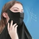 thumbnail image 5 of Mascarilla de protección solar para mujer Máscara de protección solar de nylon negro de seda UV • Pasamontañas deportivas para ciclismo al aire libre • Polaña respiratoria reutilizable para, 5 of 6