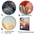 thumbnail image 3 of Designart "Multicolored Tulips under Celestial Sky I" Tulips Floater Framed Wall Art Prints, 3 of 5