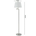 thumbnail image 3 of Benjara Metal Round 3 Way Floor Lamp with Spider Type Shade, Silver and White, 3 of 5