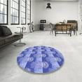 thumbnail image 4 of Ahgly Tapis Rectangulaire Lavable en Machine Intérieur Transitionnel Bleu Denim, 7 Pieds x 10 Pieds, 4 of 7