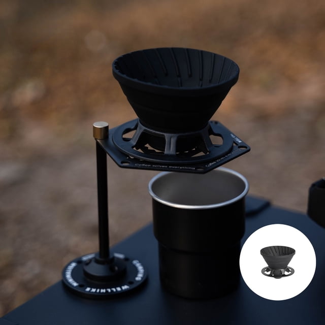 Klonfd Tasse à Café pour Infusion Lente en Silicone Réutilisable, Adaptée au Camping et aux Voyages.