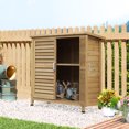 thumbnail image 2 of Outsunny Garden Shed Wooden Garden Storage Shed 2 Door, 34" x 18" x 38", 2 of 10