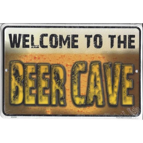 212 Main MC80055 8 x 11 in. Welcome to the Beer Cave Metal Parking Sign