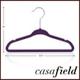 thumbnail image 5 of Casafield 50 Velvet Baby Hangers for Infant & Toddler Clothes, 11" - Purple, 5 of 7