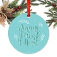 thumbnail image 2 of Professional Round Metal Christmas Ornament, Nursing is a Work of Heart, Includes Ribbon and Gift Bag, 2 of 2