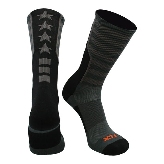 TCK Flag USA Crew Socks - Black Graphite
