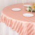 thumbnail image 5 of BalsaCircle 72x72 in Dusty Rose Satin Stripes Square Table Overlay Wedding Party Linen Events Decorations Supplies, 5 of 6