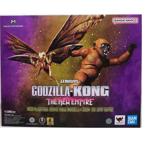 Godzilla x Kong The New Empire 3 Inch Action Figure S.H. MonsterArts - Suko & Mothra