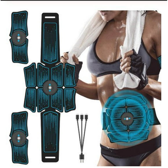 NETSENG Abdominal Muscle Stimulator Trainer Ems Abs Fitness Equipment Training Gear Muscles Electrostimulator Toner Exercise At Home Gym Usb Charge