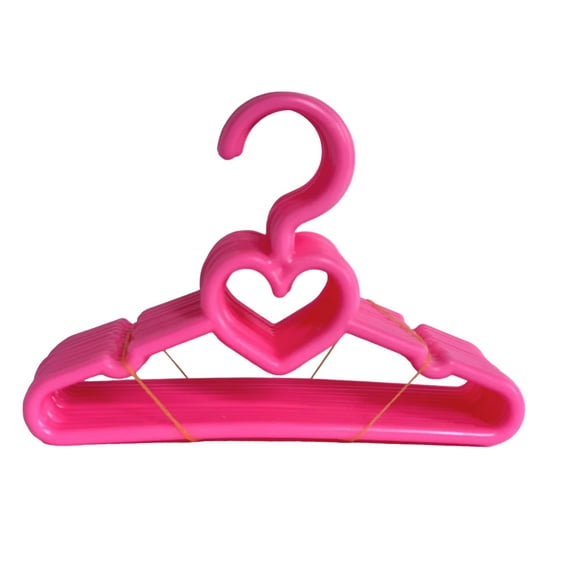 18 Inch Doll Clothes Hangers- Pink Heart Hangers For 18 Inch Doll Clothes