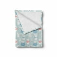 thumbnail image 2 of Cartoon Soft Flannel Fleece Blanket, Polar Bears in Blanket with Romantic Hearts Backdrop Hand Drawn Animals, Cozy Plush for Indoor and Outdoor Use, 70" x 90", Pale Blue Coral Blue, by Ambesonne, 2 of 6