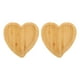 thumbnail image 1 of EeaseMX Bandeja de madera de bambú ecológica con forma de corazón, 2 unidades, para servir comida, té, café, pan, fruta, aperitivos, para hotel, restaurante y hogar., 1 of 7