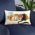 thumbnail image 2 of Autumn Throw Pillow Cover Watercolor Fall Pumpkin and Black Cat Autumn Decorative Fall Home Decor Rectangle Indoor Pillowcase Cushion 12x20 Inch(Two Sides Print), 2 of 3