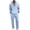 Light Blue, variant on Men's Linen Suits Long Sleeve Hoodie Drawstring Straight Leg Pants Breathable Casual Daily Wear Matching 2 Piece Outfit XL