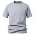 thumbnail image 2 of Agkizg Men Casual T Shirts Solid Color Short Sleeve Mock Neck Tops Loose Fitting Plus Size Base Layer Casual Sport Wear, 2 of 5
