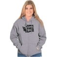 thumbnail image 4 of Seattle WA Space Needle Always Wet Unisex Fleece Graphic Zip Up Hoodie Brisco Brands 2X, 4 of 5