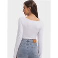 thumbnail image 4 of Long Sleeve Shirts for Women Sexy V Neck Tops Fitted Tight T Shirts Basic Tee, 4 of 6