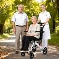 thumbnail image 3 of Fompes 13.66lbs Super Lightweight Transport Wheelchair Easy to Travel Locking Hand Brakes User-Friendly Folding Portable Wheel Chairs for Elderly Adults(up to 180lbs), 3 of 17