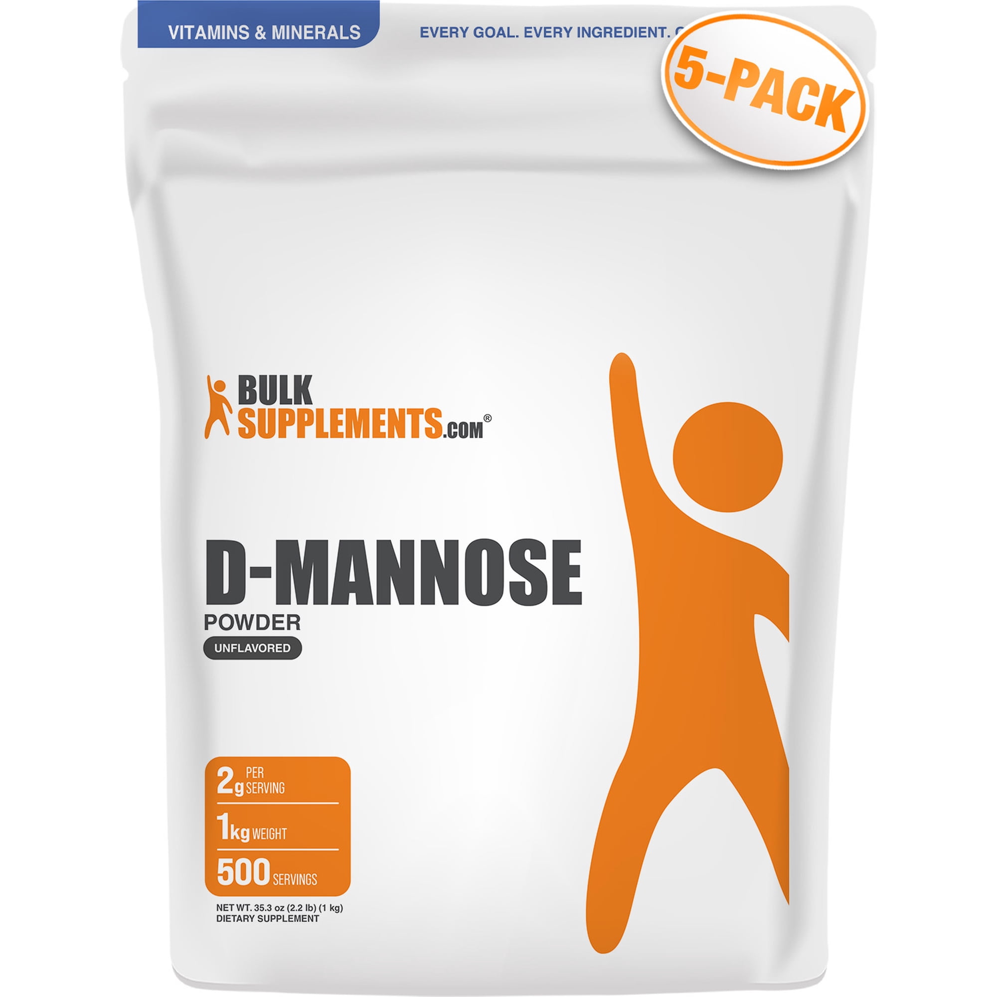 BulkSupplements D-Mannose Powder - D-Mannose Supplement, Dietary Supplement - Unflavored, 5kg (11 lbs)