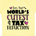 thumbnail image 4 of Inktastic I'm the Worlds Cutest Tax Deduction Pink Hearts Boys or Girls Baby Bodysuit, 4 of 5