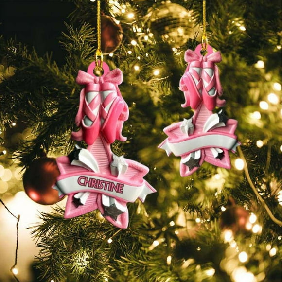 NANDIYNZHI Room Decor Ballet Christmas Acrylic Ornament Ballet Dancer Creative Cartoon Christmas Decoration Pendant Acrylic Car Pendant Backpack Key Chain Under $5 H