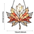 thumbnail image 3 of Clearance Under $1, 1 Pcs Maple Leaf Hanging Ornament, Stained-Glass Style Acrylic Suncatcher, Autumn Fall Window Wall Decor for Thanksgiving Home Decoration, 10*10cm(C), 3 of 6