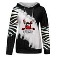 thumbnail image 3 of ICHUANYI Clearance Ladies Casual Christmas Print Hooded Pocket Color Block Long Sleeve Sweatshirt Top ICHUANYI "ICHUANYI", 3 of 4