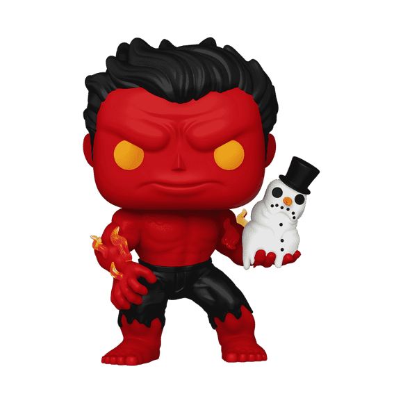 Funko Pop! Marvel: Red Hulk with Snowman Vinyl Figure