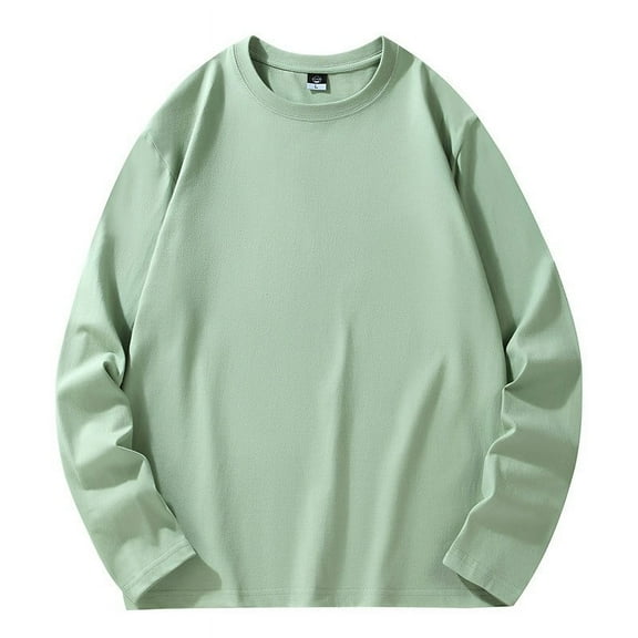 Stamzod Men's Sweatshirts Long Sleeve Loose Fit Crew Neck Fall Winter Pullover T Shirts Solid Causal Oversize Basic Tee Tops