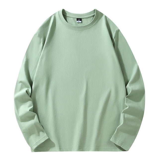 pstuiky mangas largas para hombre, Camisa informal de manga larga con cuello redondo y color liso para hombre. Blusas de manga larga con cuello redondo. salir tops xxl