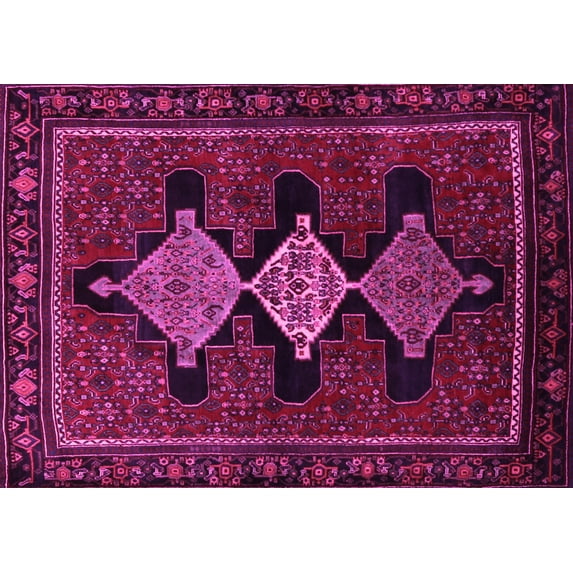 Ahgly Company Indoor Rectangle Persian Pink Traditional Area Rugs, 5' x 7'