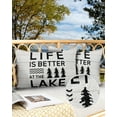 thumbnail image 3 of Better Life Lake Tree Quotes Outdoor Pillow Covers Set of 2,Decorative Waterproof Throw Pillow Case,Vintage Wooden Plank Cotton Linen Soft Cozy Cushion Pillowcases, 3 of 7