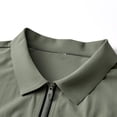 thumbnail image 5 of Luvrsol Big & Tall Mens Tshirt Solid Basic Turndown Collar Short Sleeve Light Cotton Simple Work Shirts M-5XL, 5 of 8