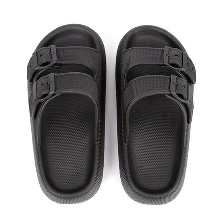 

Comfort Slides Double Buckle Adjustable EVA Flat Sandals For Women Man